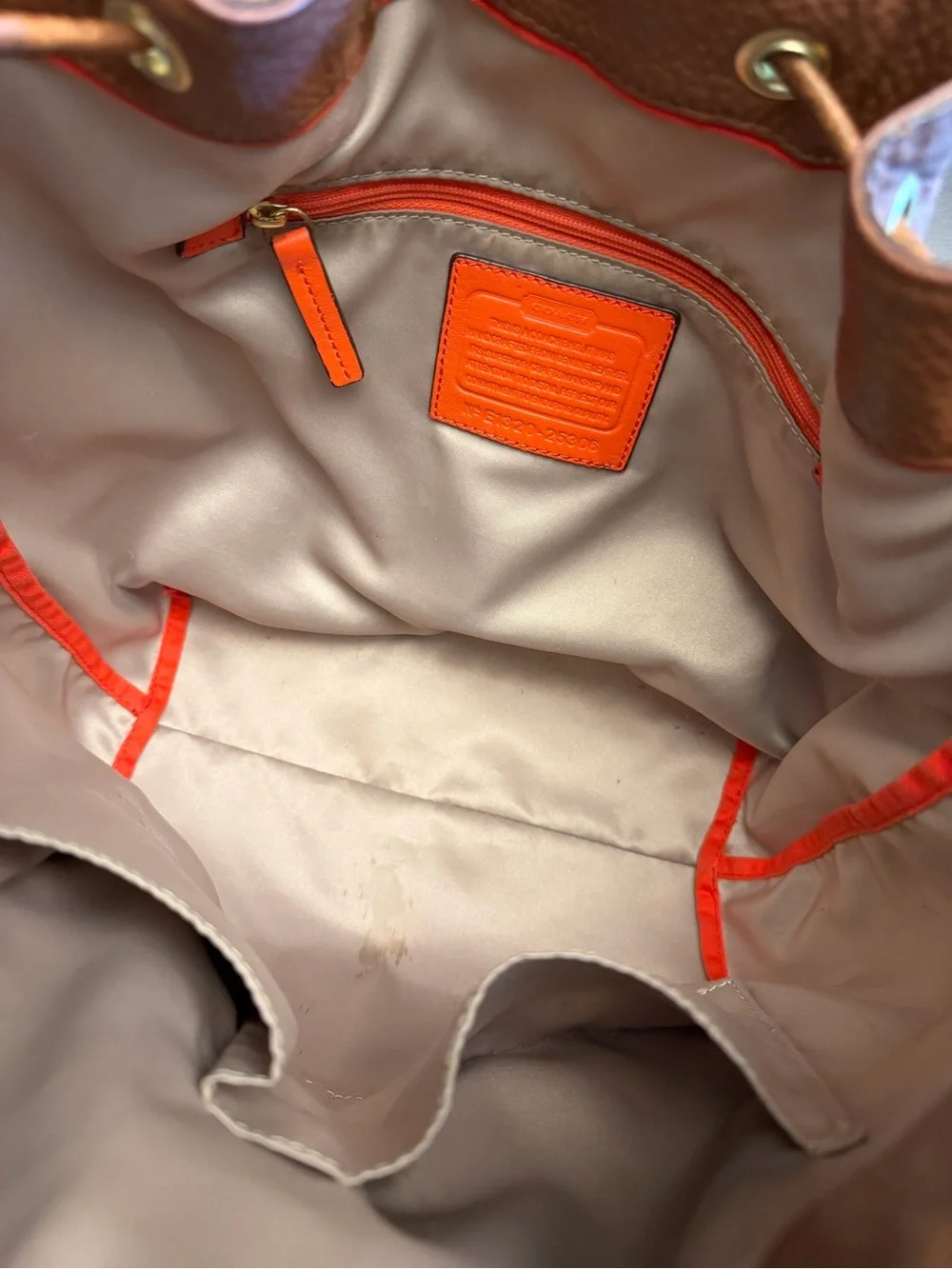 Coach Legacy Drawstring Bucket Bag in Pebbled Leather